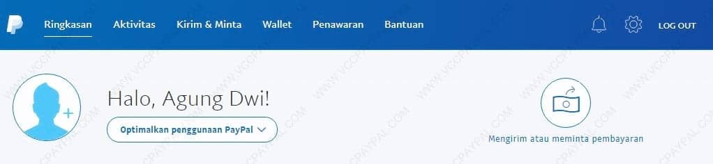 Cara mengganti bahasa akun paypal